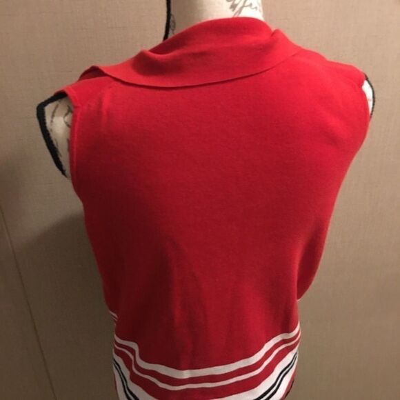 Liz Claiborne knit top size medium red Sleevless - Picture 9 of 9